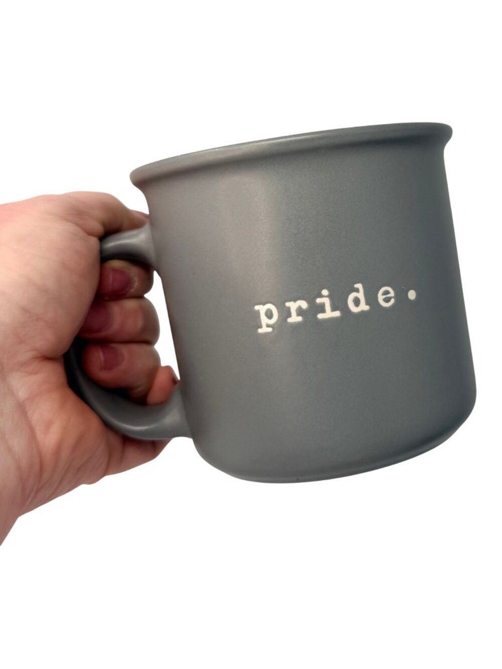 Nicole Miller Pride Mug Matte Gray‎ Minimalist Coffee Cup Modern